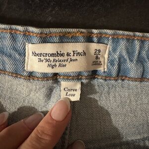 Abercrombie & Fitch Sky Blue Relaxed Womens Jeans - Curve Love